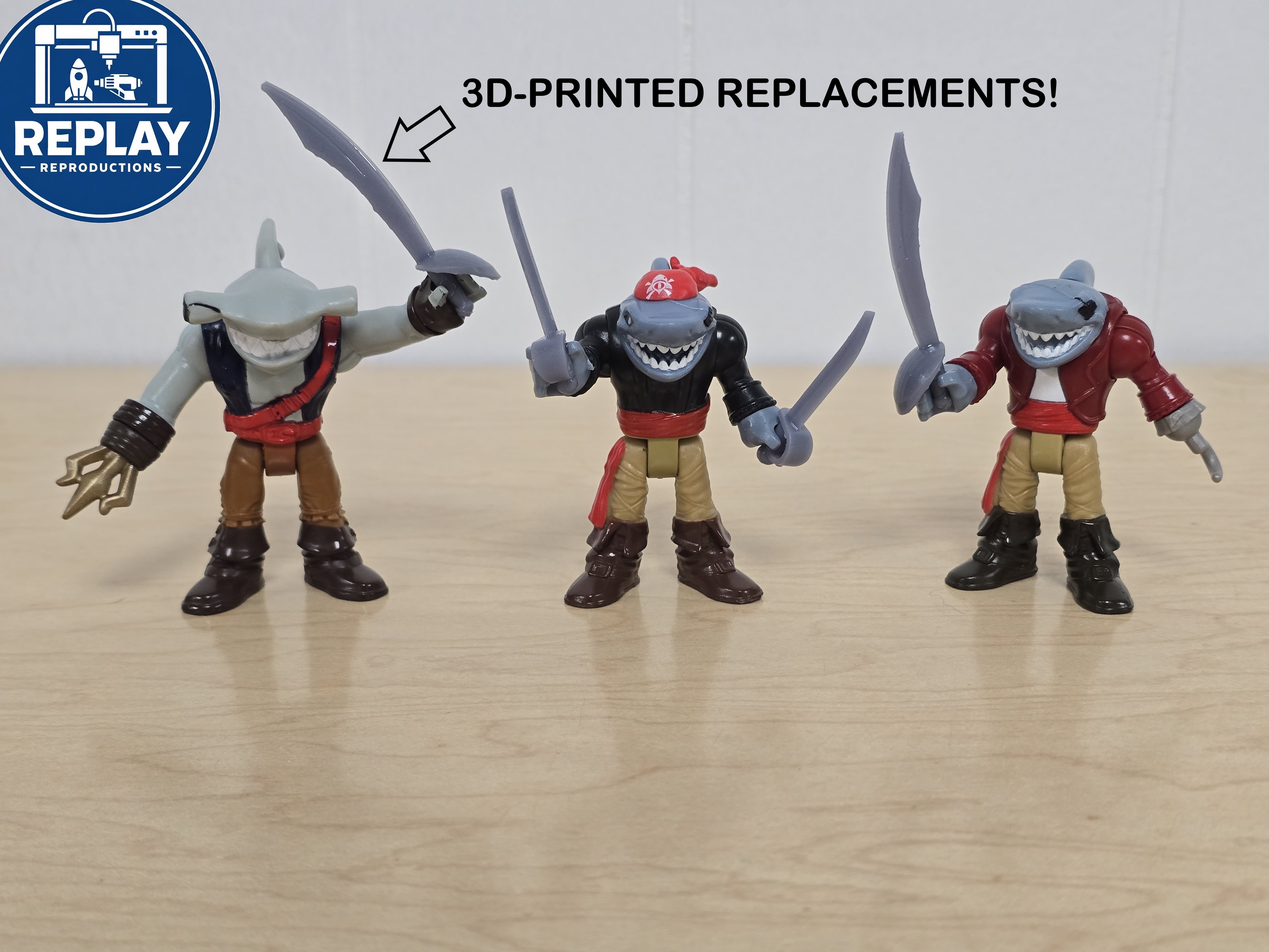 Imaginext Pirate Swords (3D-Printed)