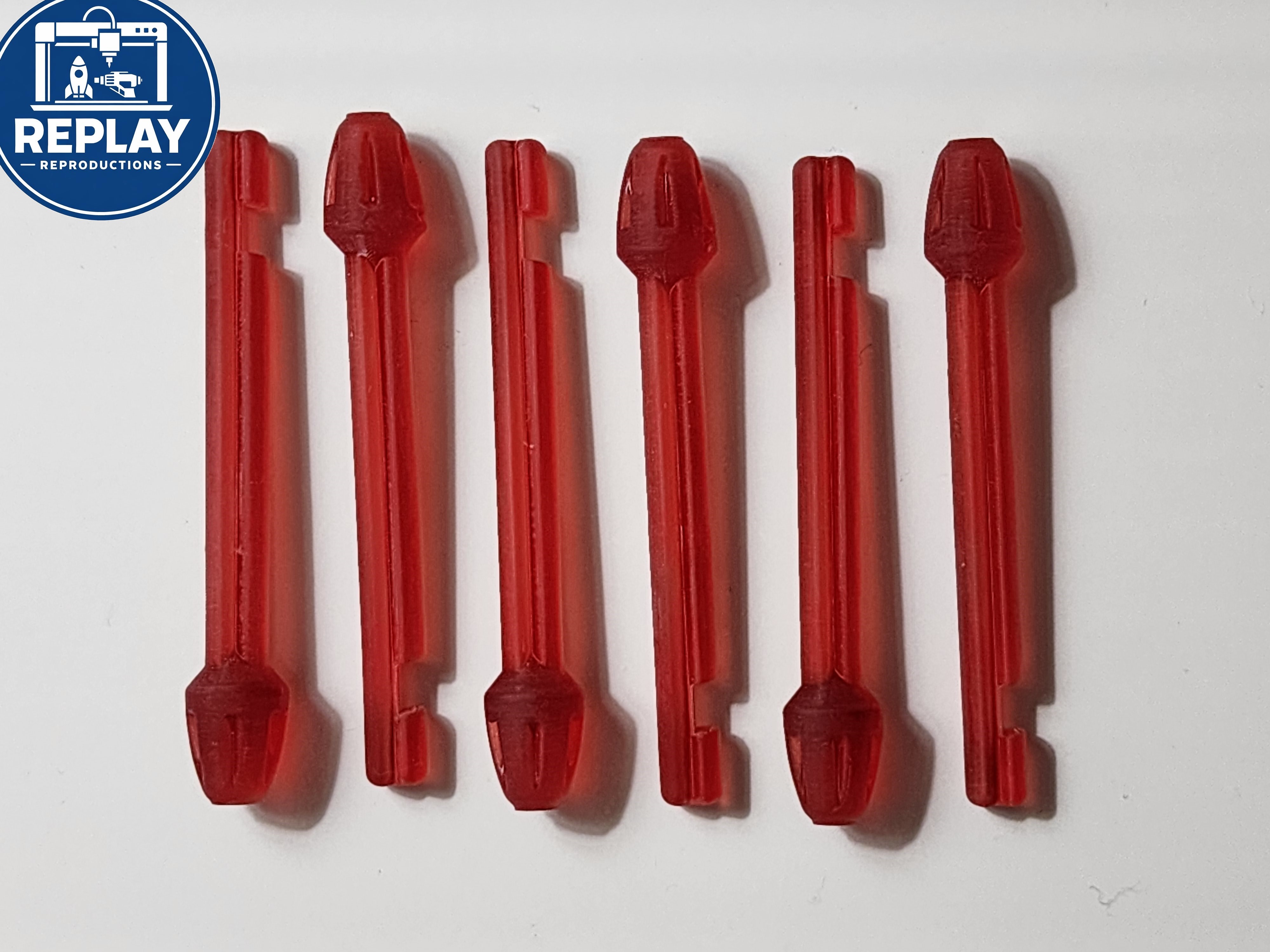 Replacement Missiles (Set of 6) for 1993 Toy Biz VOICE BOT