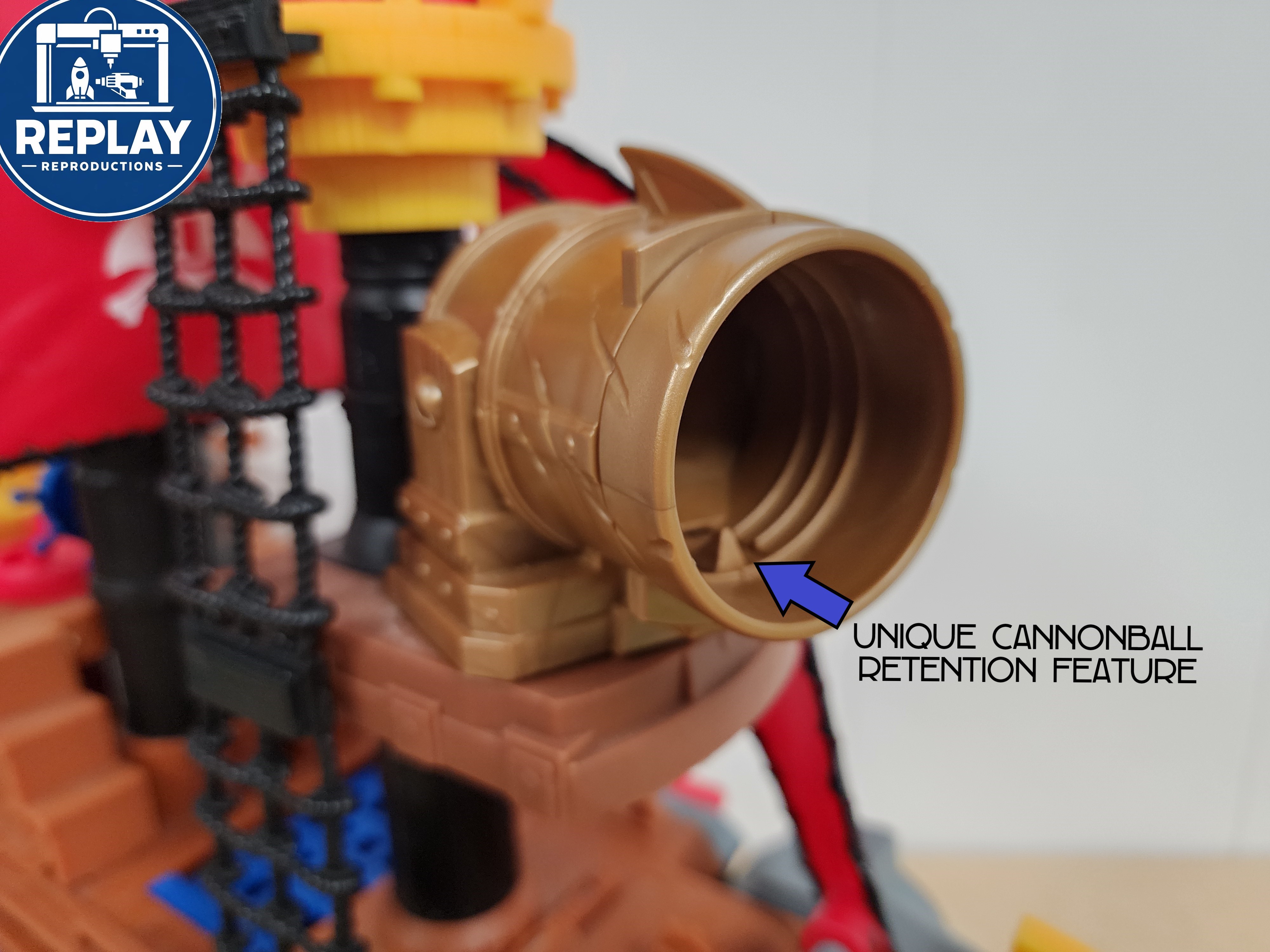 3D-Printed Replacement Imaginext Shark Bite Cannonballs (Set of 2)