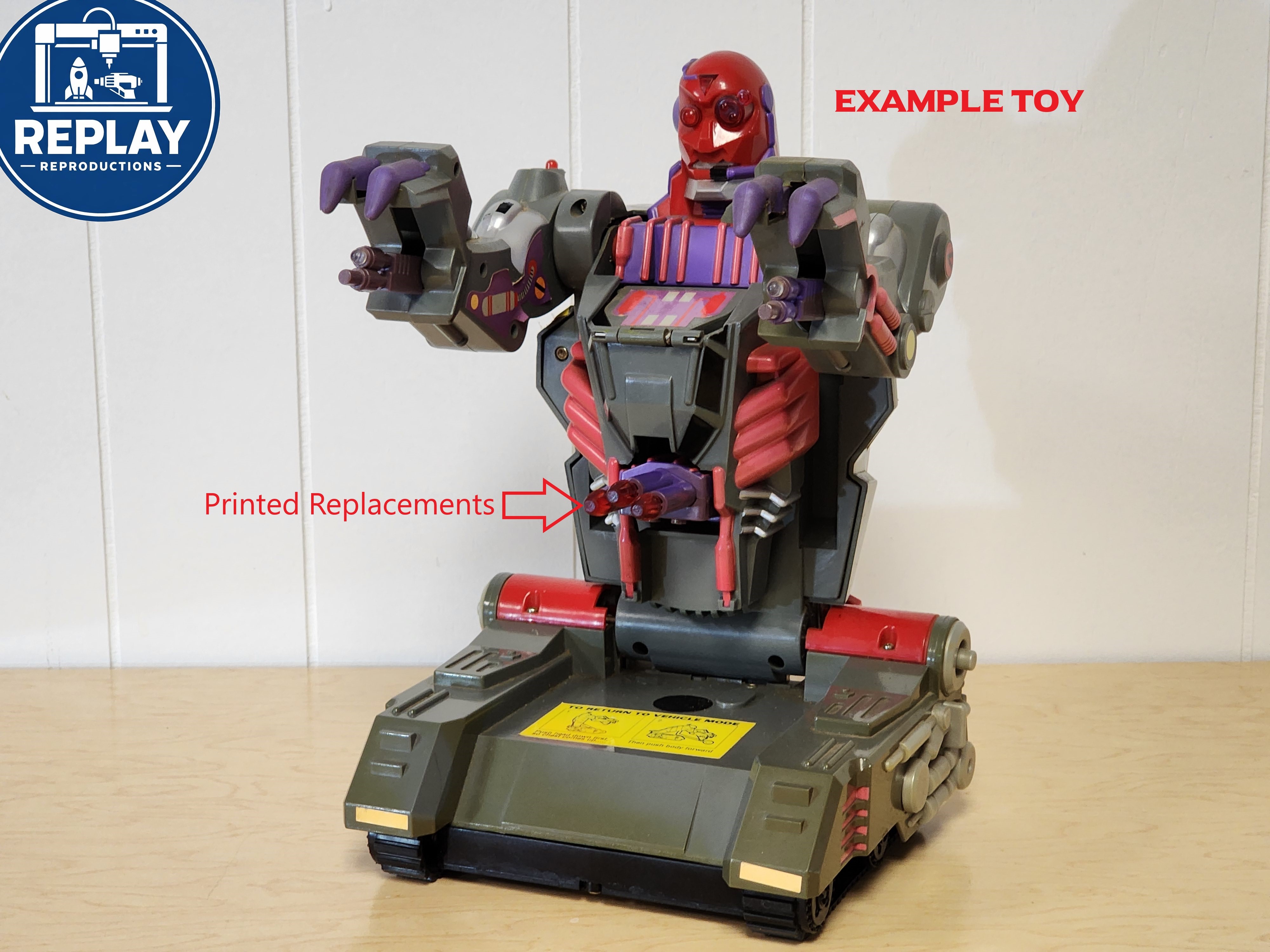Replacement Missiles (Set of 6) for 1993 Toy Biz VOICE BOT