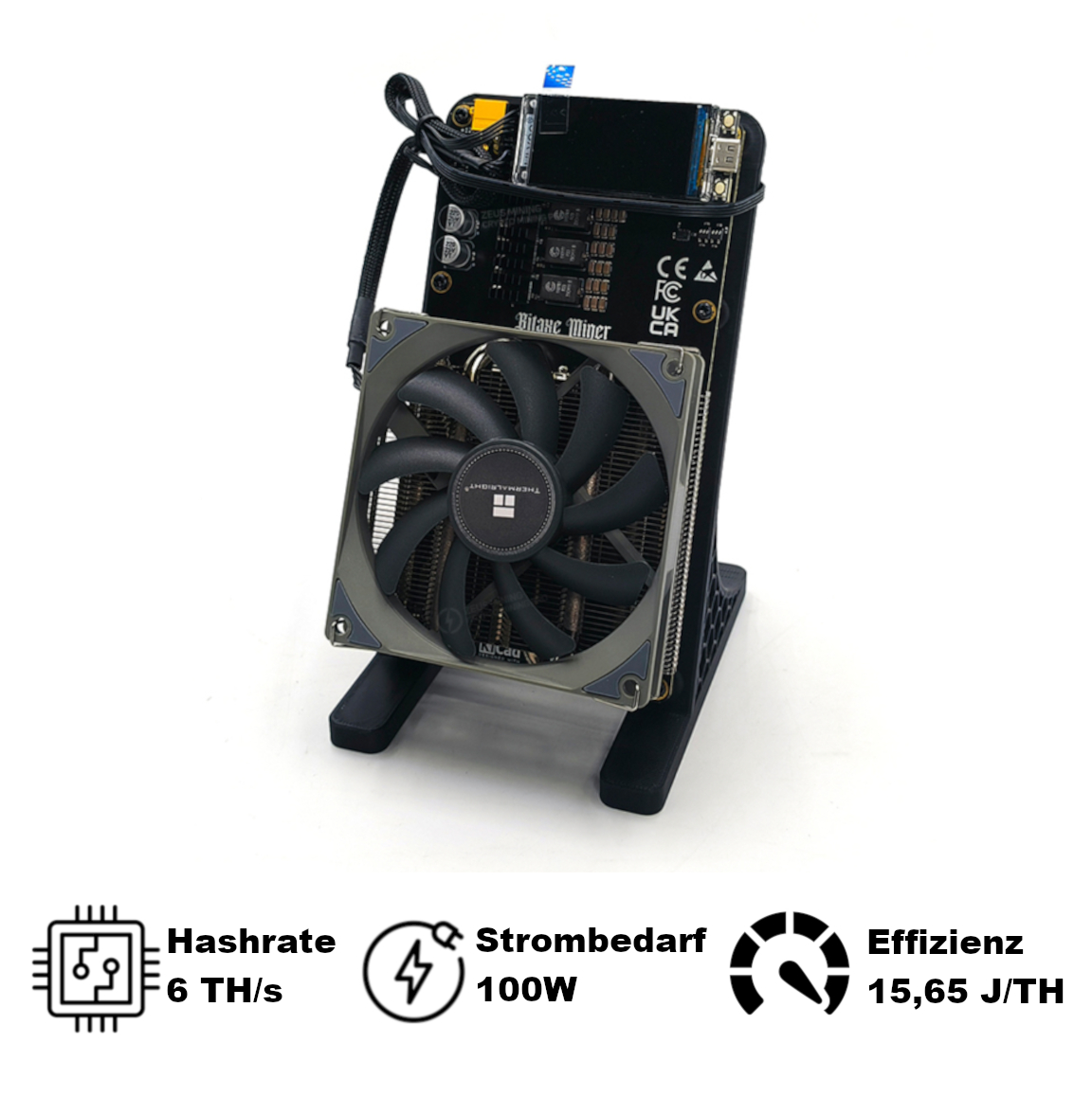 Bitaxe miner NerdQaxe 6TH/s dual fans SOLO miner