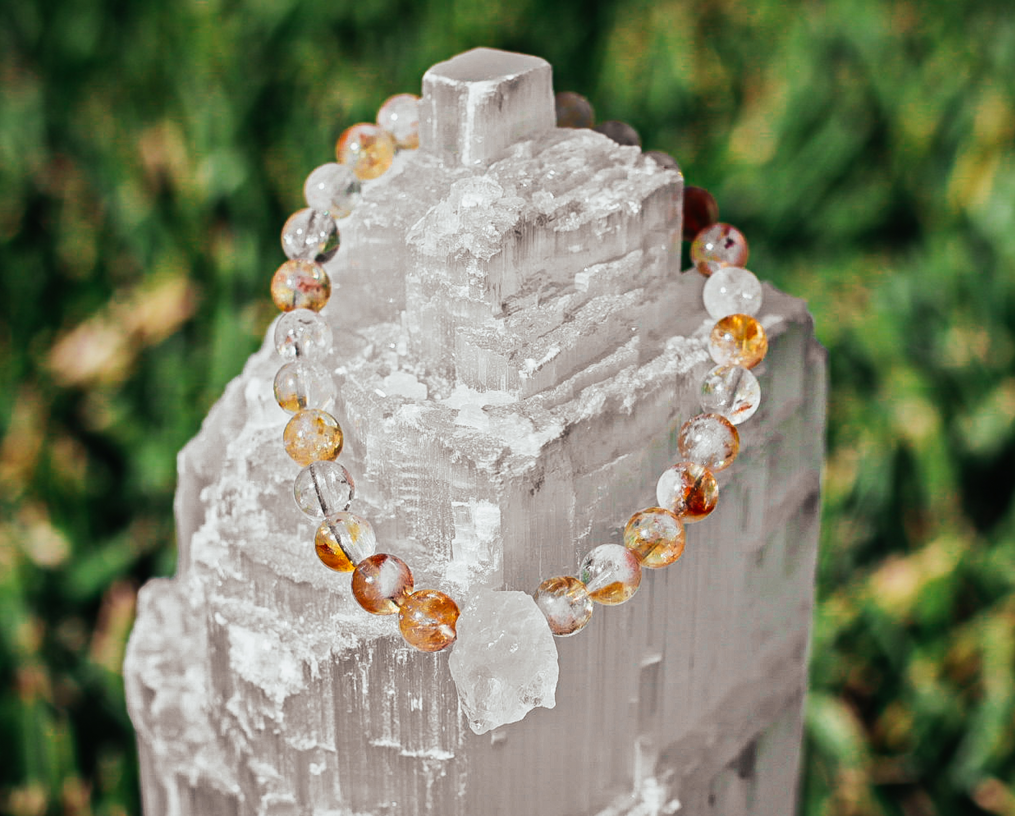 Citrino con Cuarzo Maestro (6mm)