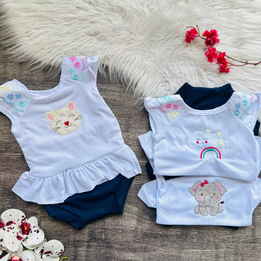 Body infantis bordados