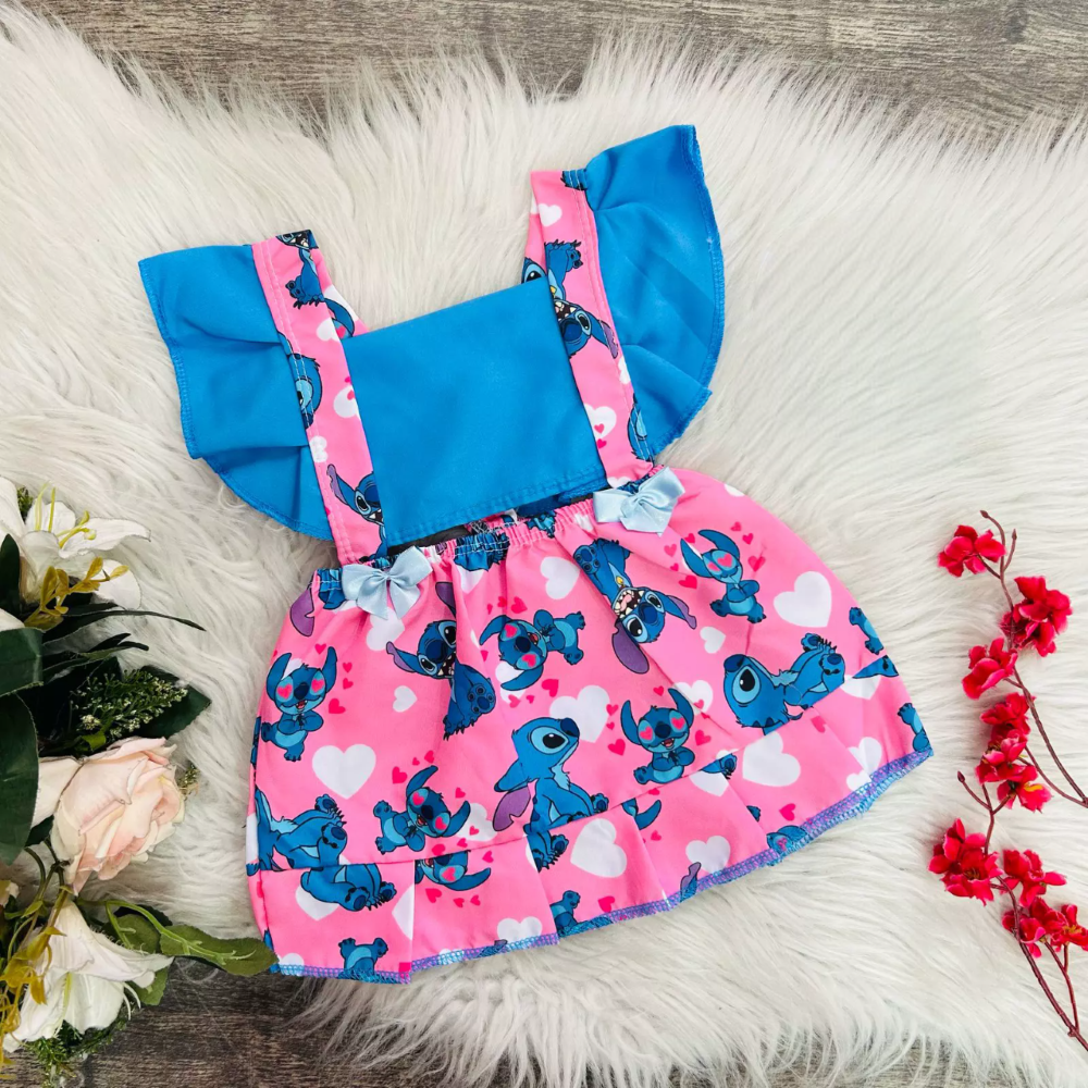 Vestido infantil Stitch