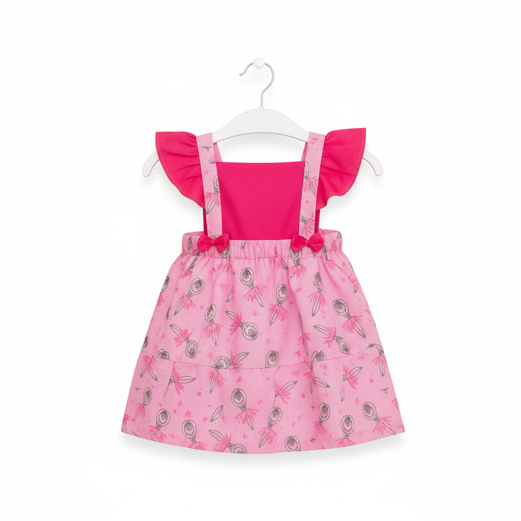 Vestido infantil rosa