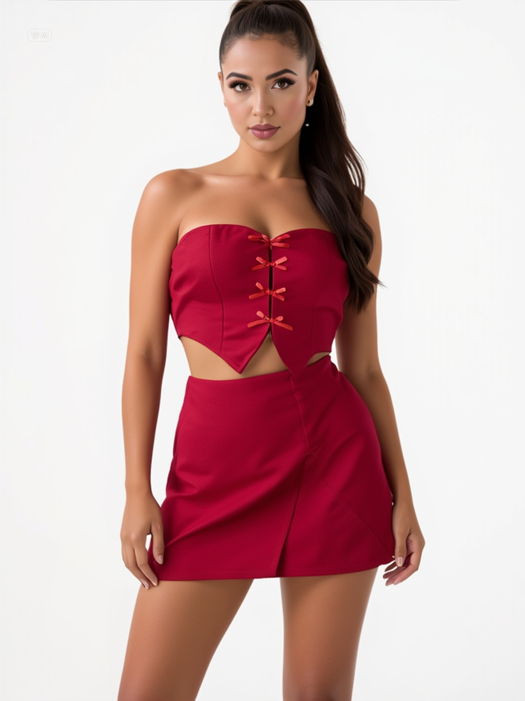 Conjunto rojo moderno