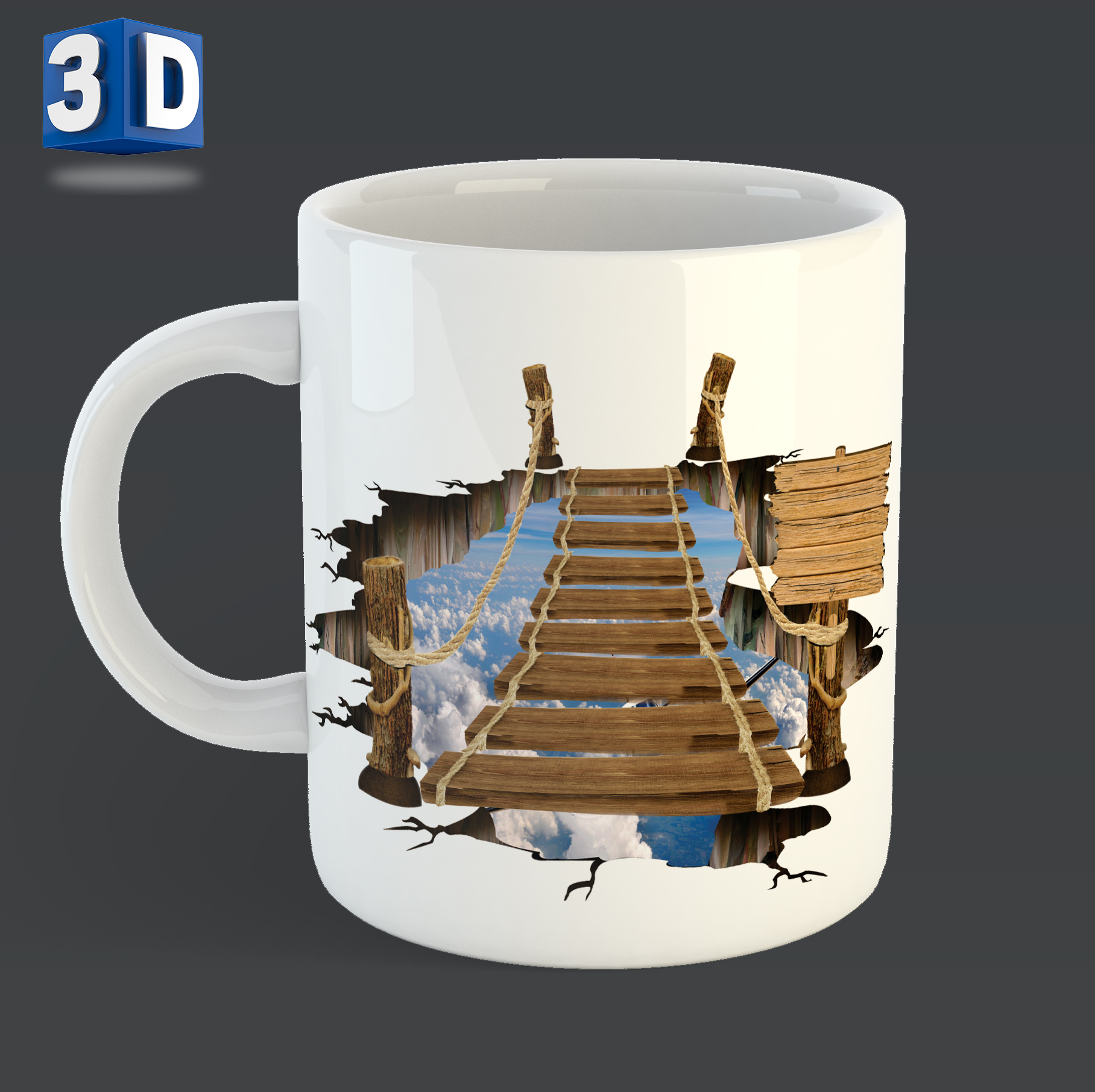 Caneca com ponte 3D