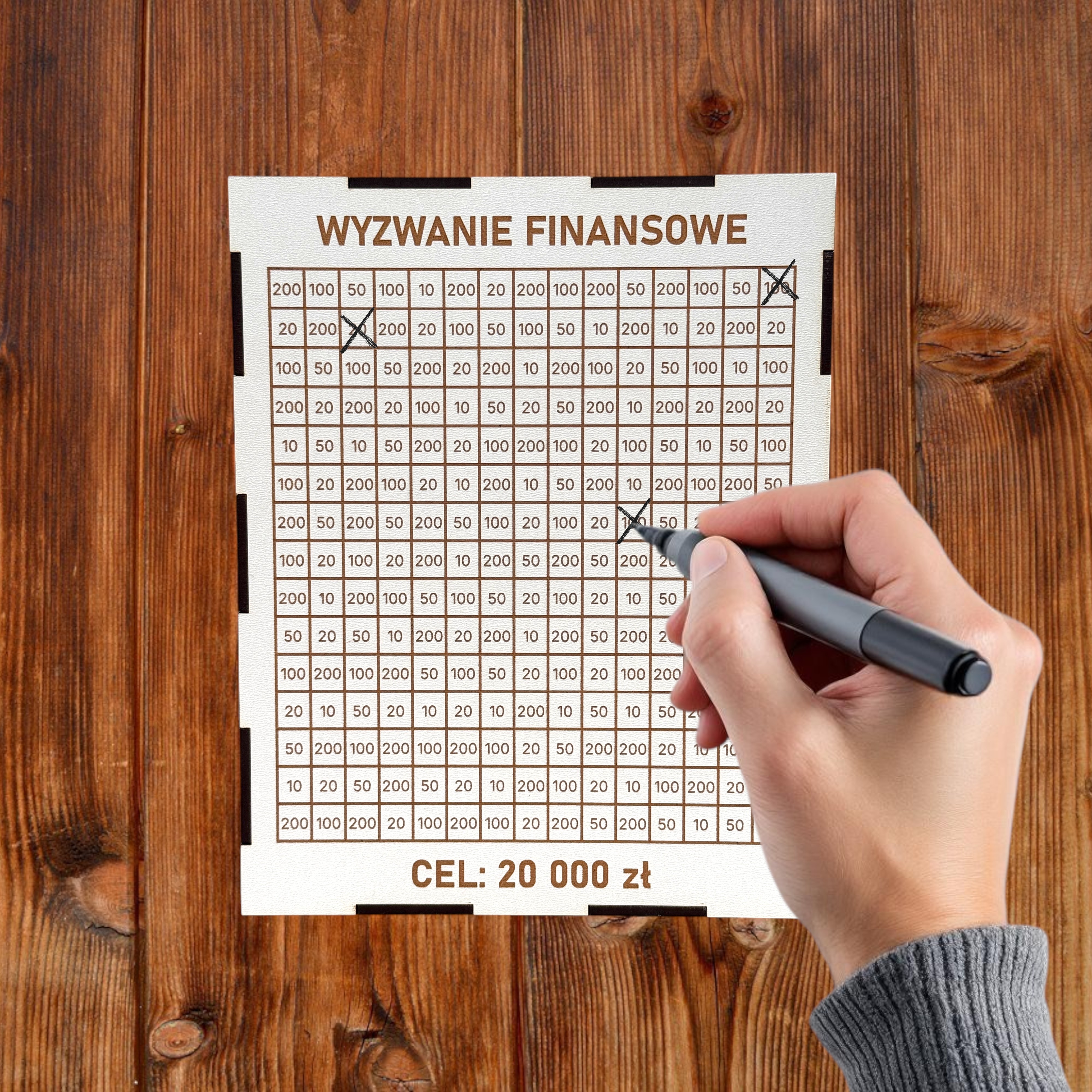 Personalizowana skarbonka wykreślana - Już zmontowana! + marker gratis