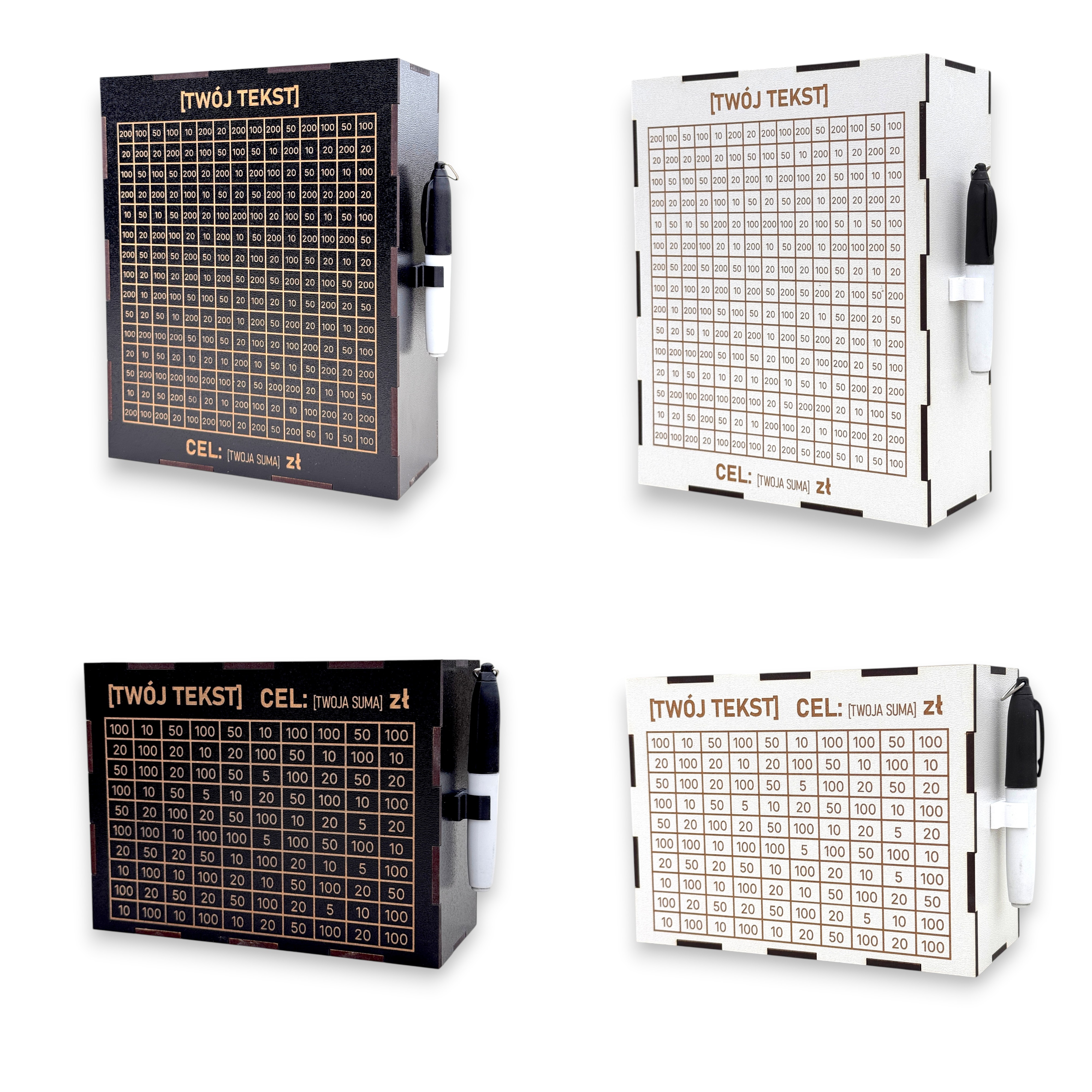 Personalizowana skarbonka wykreślana - Już zmontowana! + marker gratis