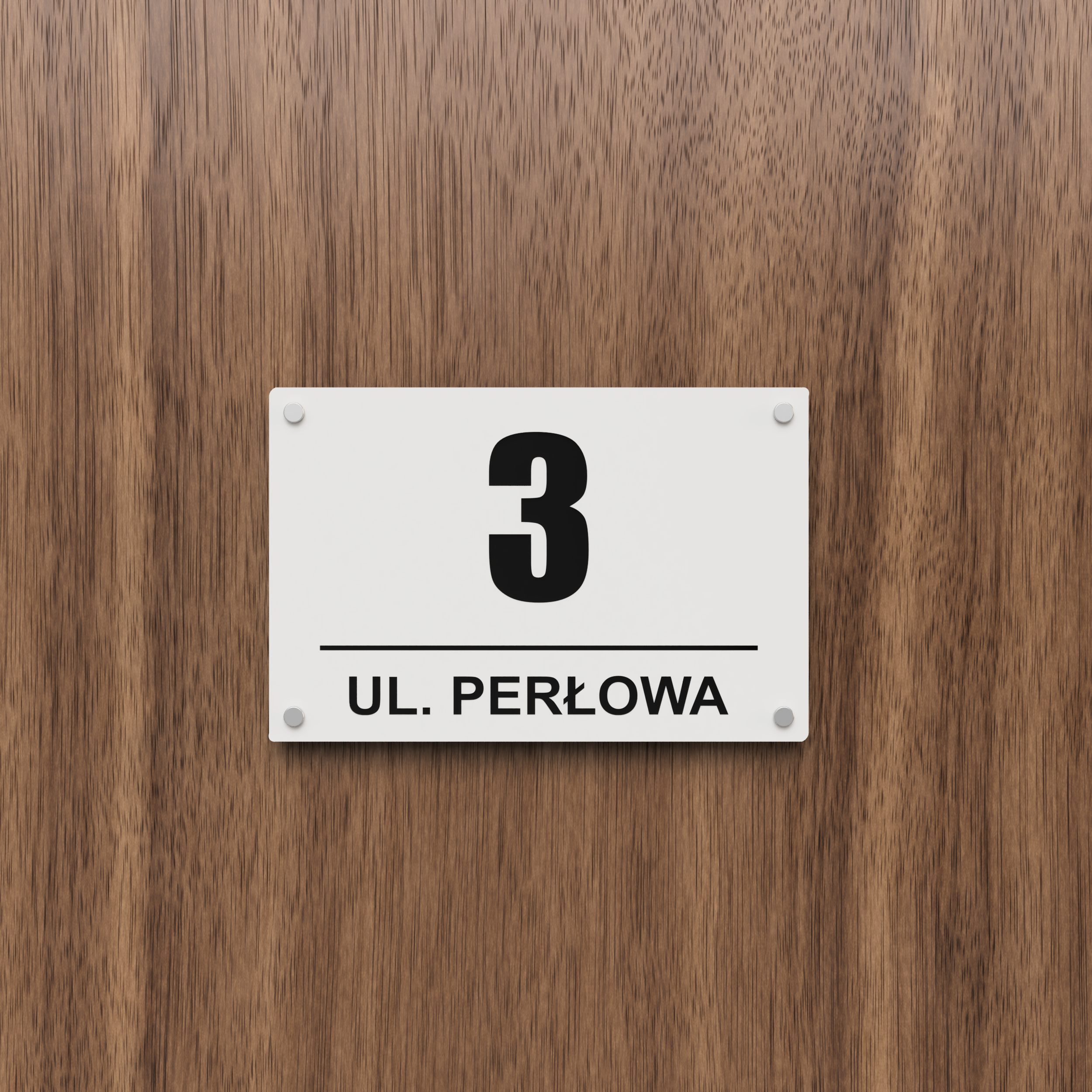 Personalizowana tablica adresowa z plexi