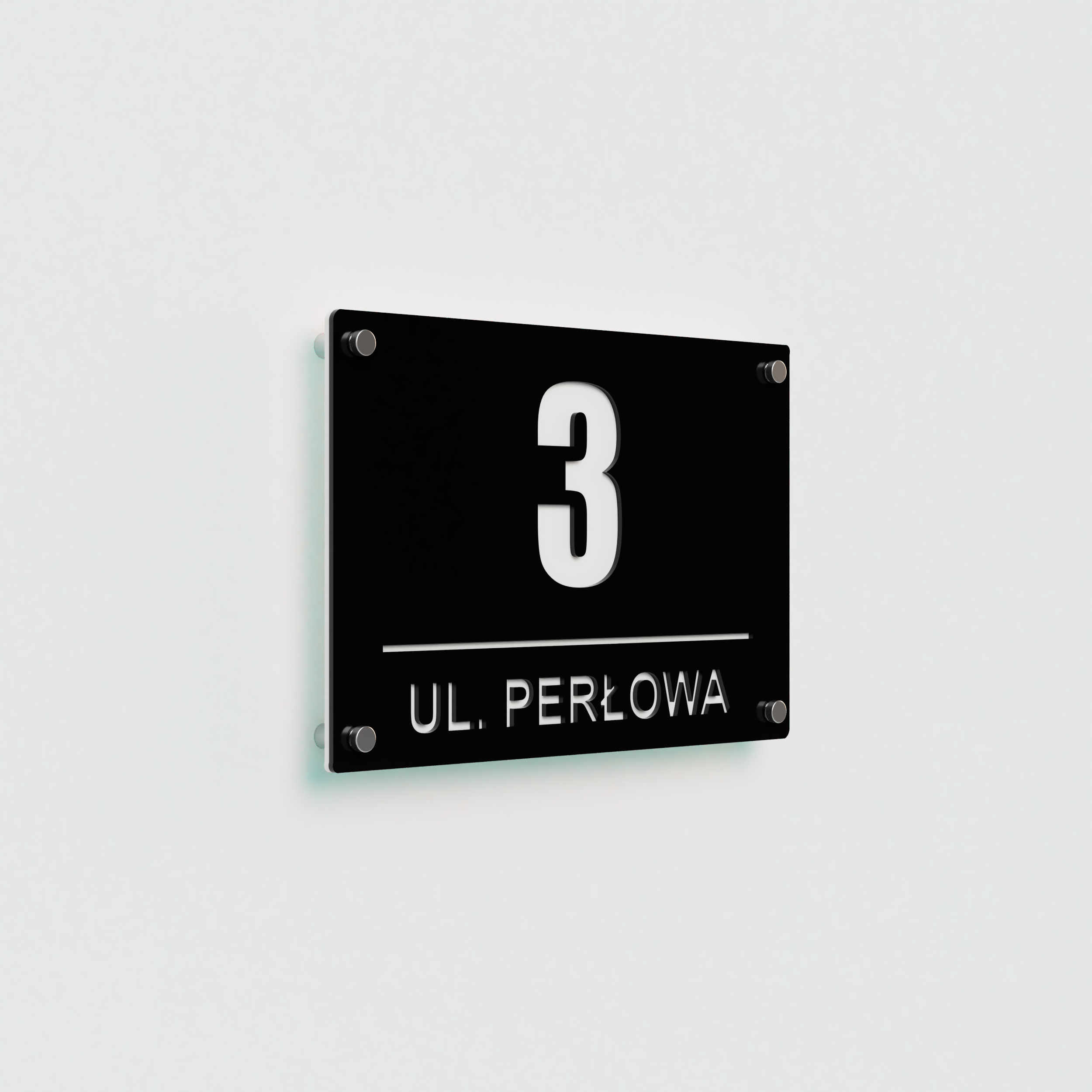 Personalizowana tablica adresowa z plexi