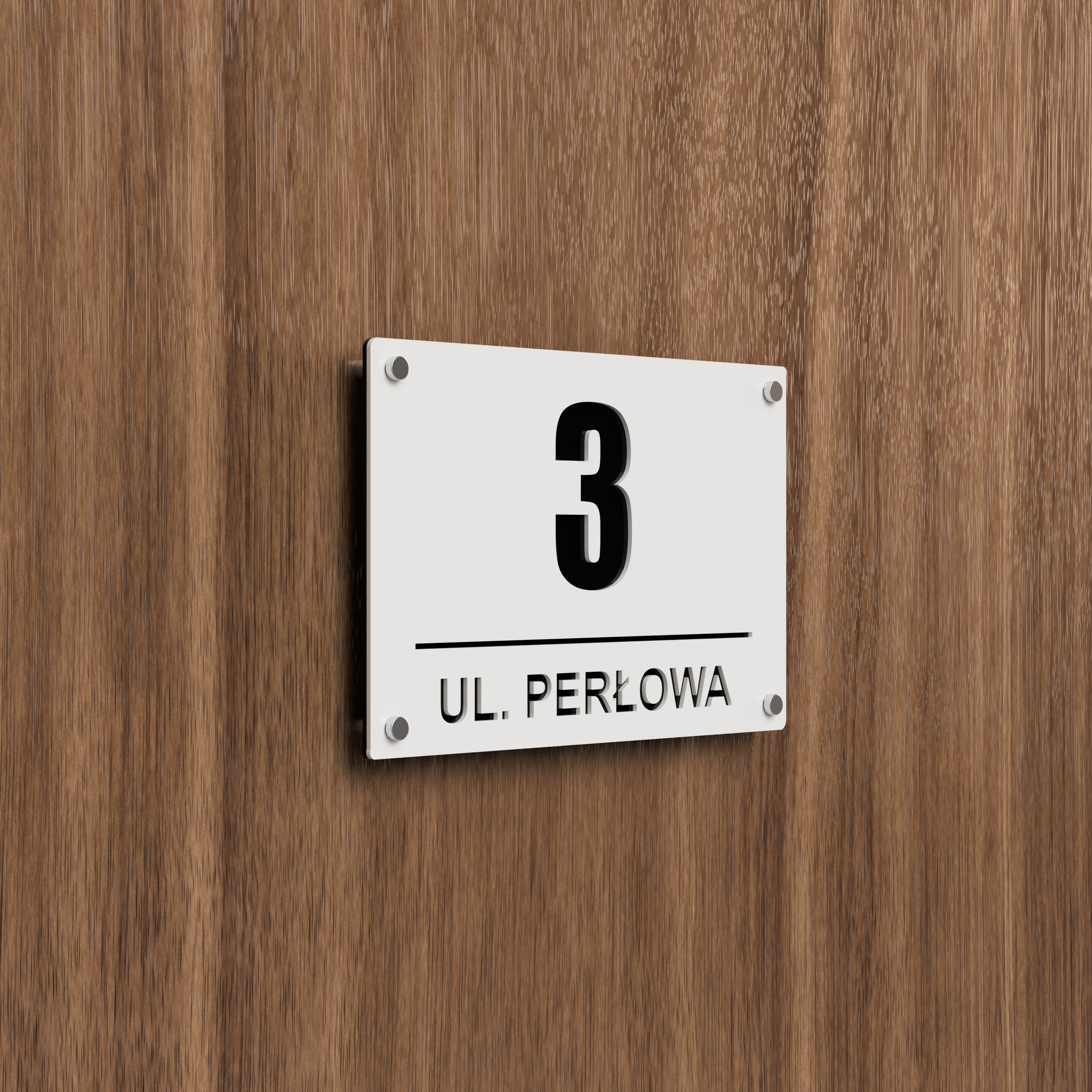 Personalizowana tablica adresowa z plexi