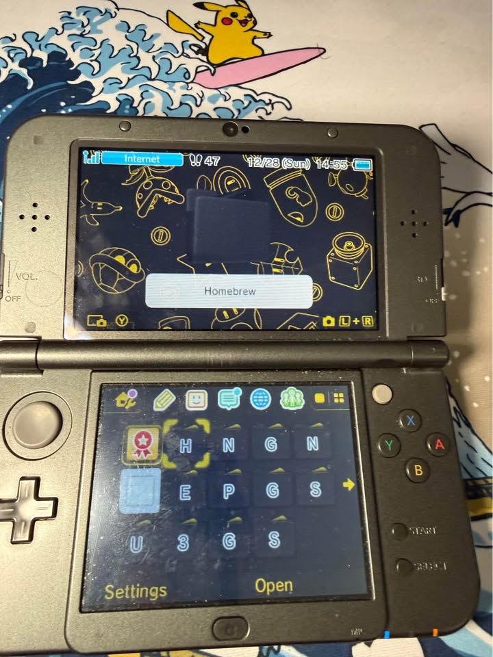 New Nintendo 3DS XL Metallic Black - 256GB - Region Free - Mod - Top IPS