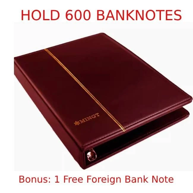 Banknotes Album Currency Holder 600 Pockets Paper Money Storage Collection