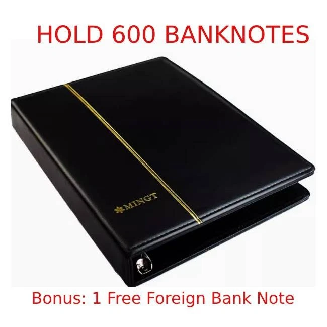 Banknotes Album Currency Holder 600 Pockets Paper Money Storage Collection