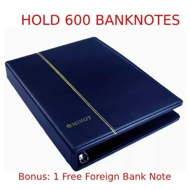 Banknotes Album Currency Holder 600 Pockets Paper Money Storage Collection