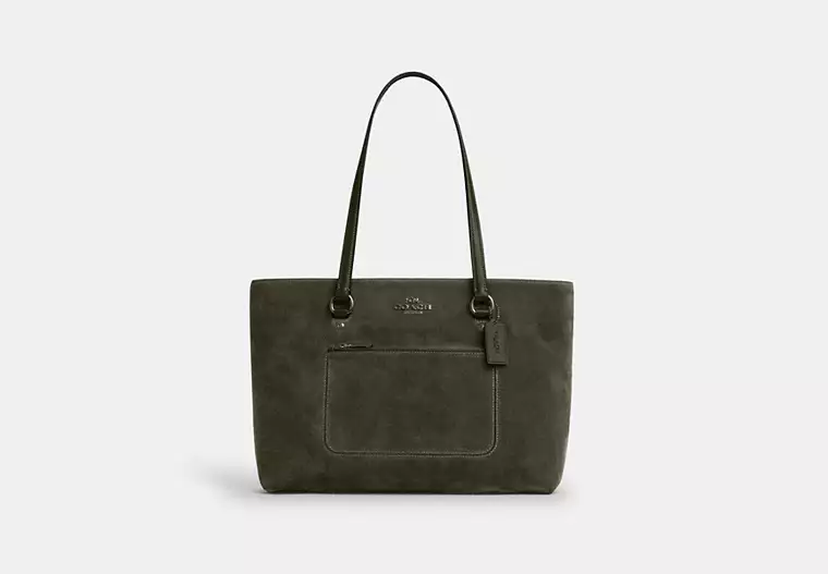 Coach Station Suede Tote Bag