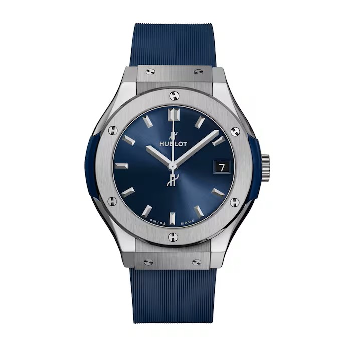 Hublot Classic Fusion Titanium Blue 33mm Ladies Watch