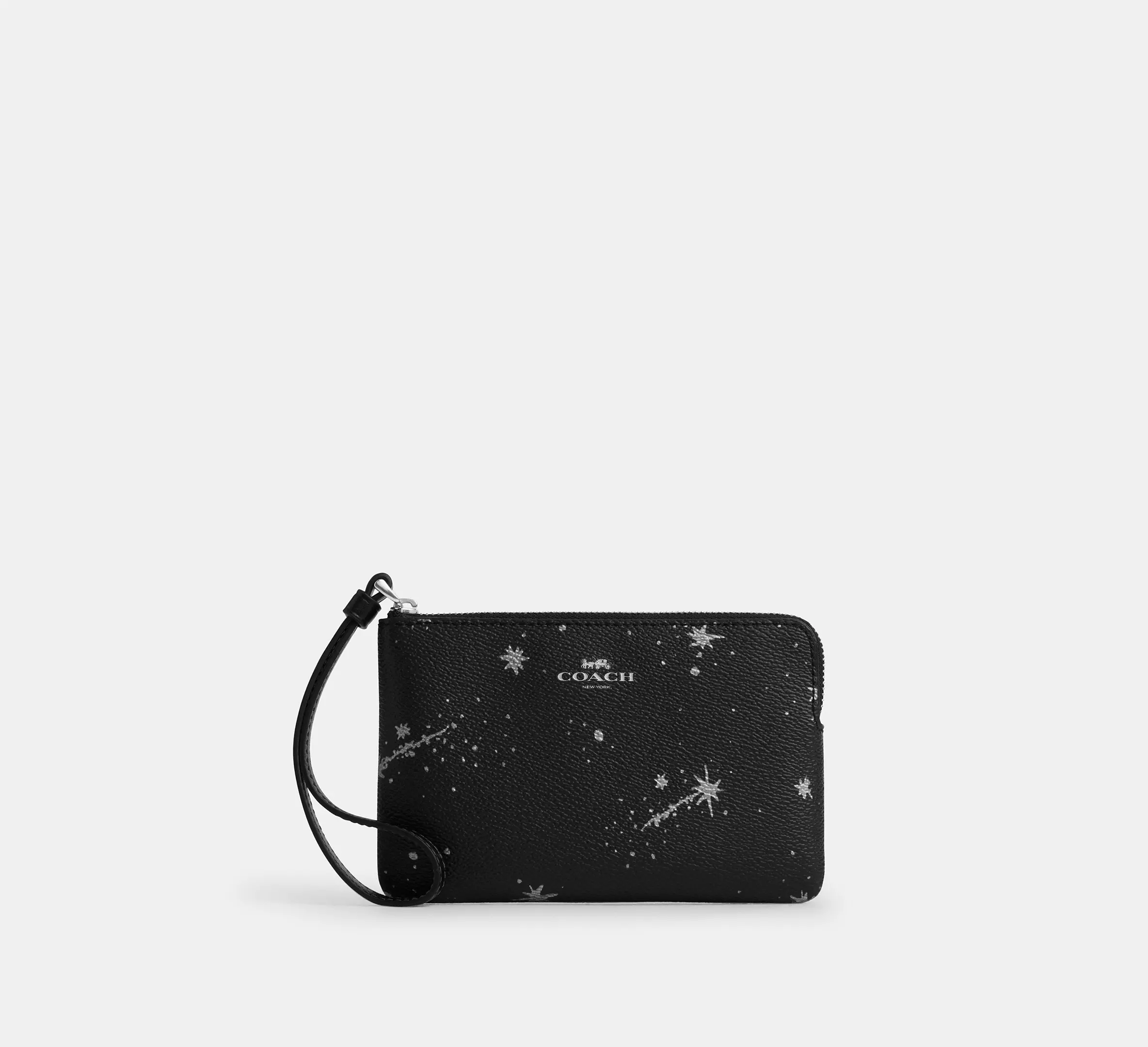 Coach Corner Zip Wristlet with Prints or Rivets