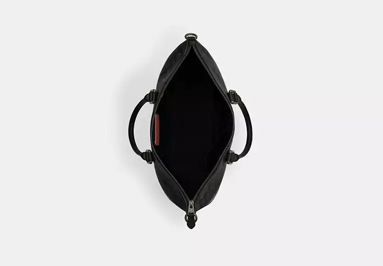 Coach Caleb Work Bag In Signature Canvas Colour Black