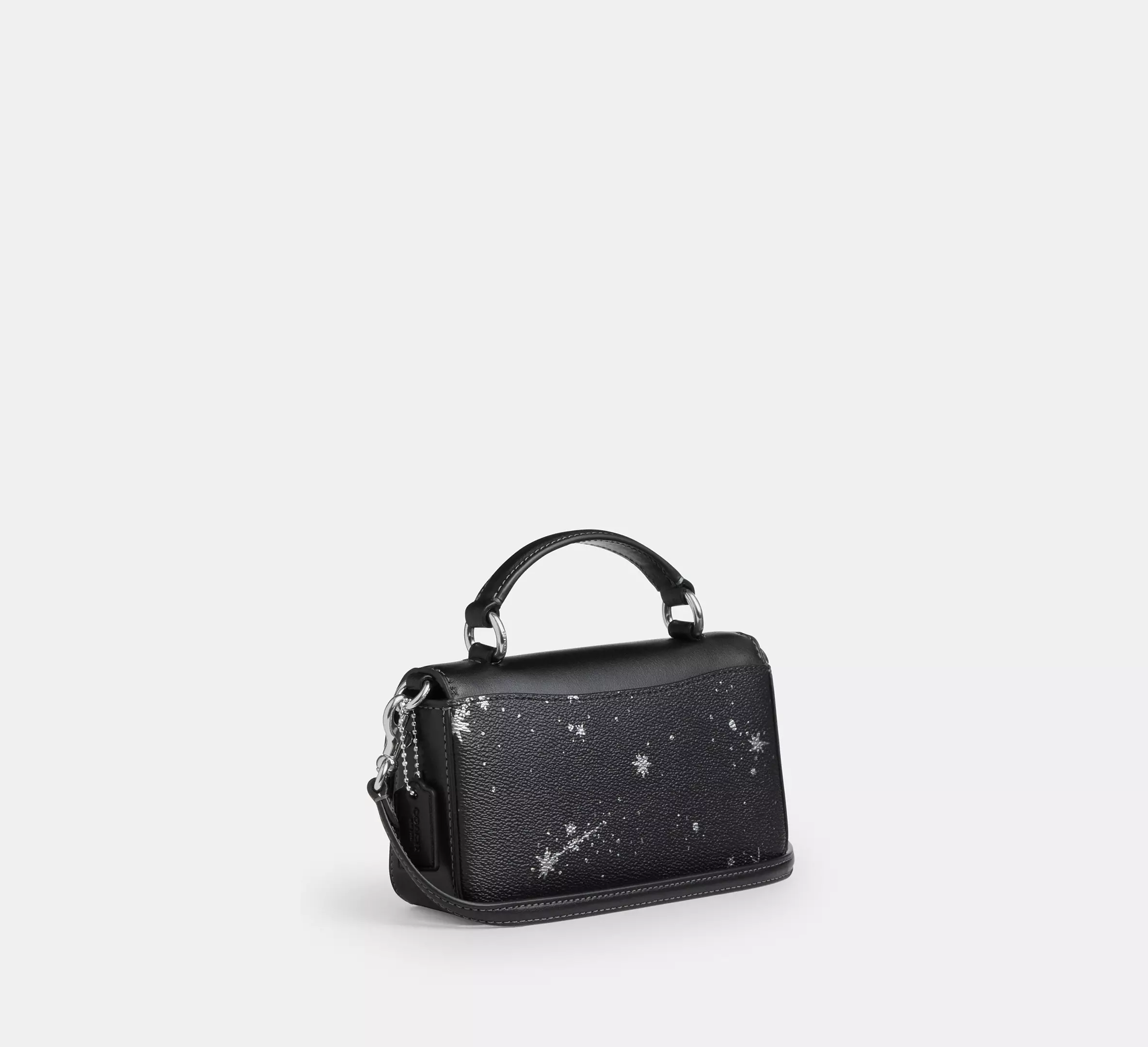 Coach Mini Josie Top Handle Bag With Star Print Colour Silver/Black Multi