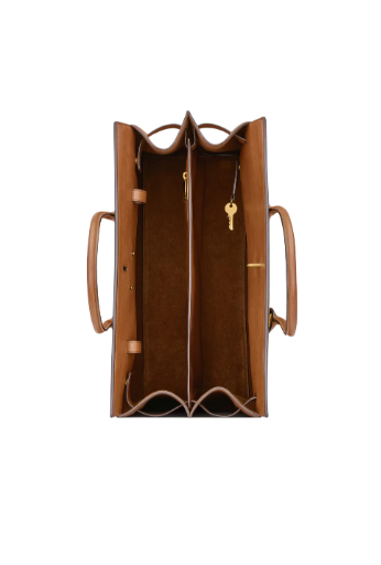 YSL SAC DE JOUR In Leather - Large Toasted Brown