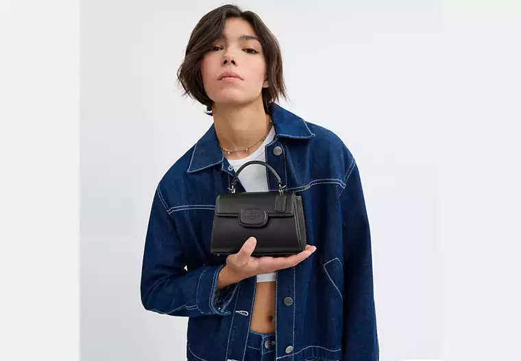 Coach Eliza Mini Top Handle Bag Colour Black