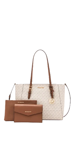 Michael Kors Charlotte 3 In 1 Tote Large - MK Signature Colour Vanilla