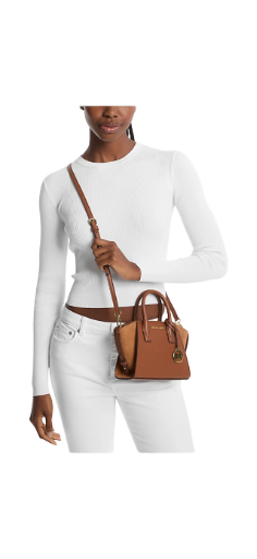 Michael Kors Avril Extra-Small Leather and Suede Satchel