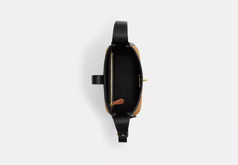 Coach Hadley Mini Crossbody Bag Toast Black