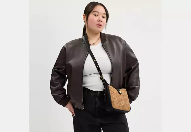 Coach Hadley Mini Crossbody Bag Toast Black