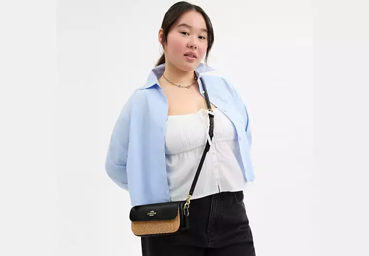 Coach Hailey Flap Bag Colour Toast Black