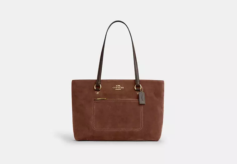 Coach Station Suede Tote Bag