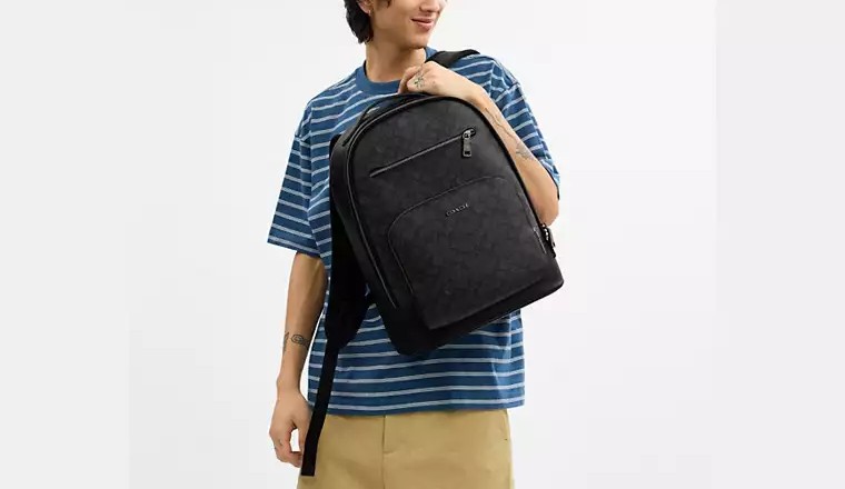 Coach Ethan Backpack in Signature Black