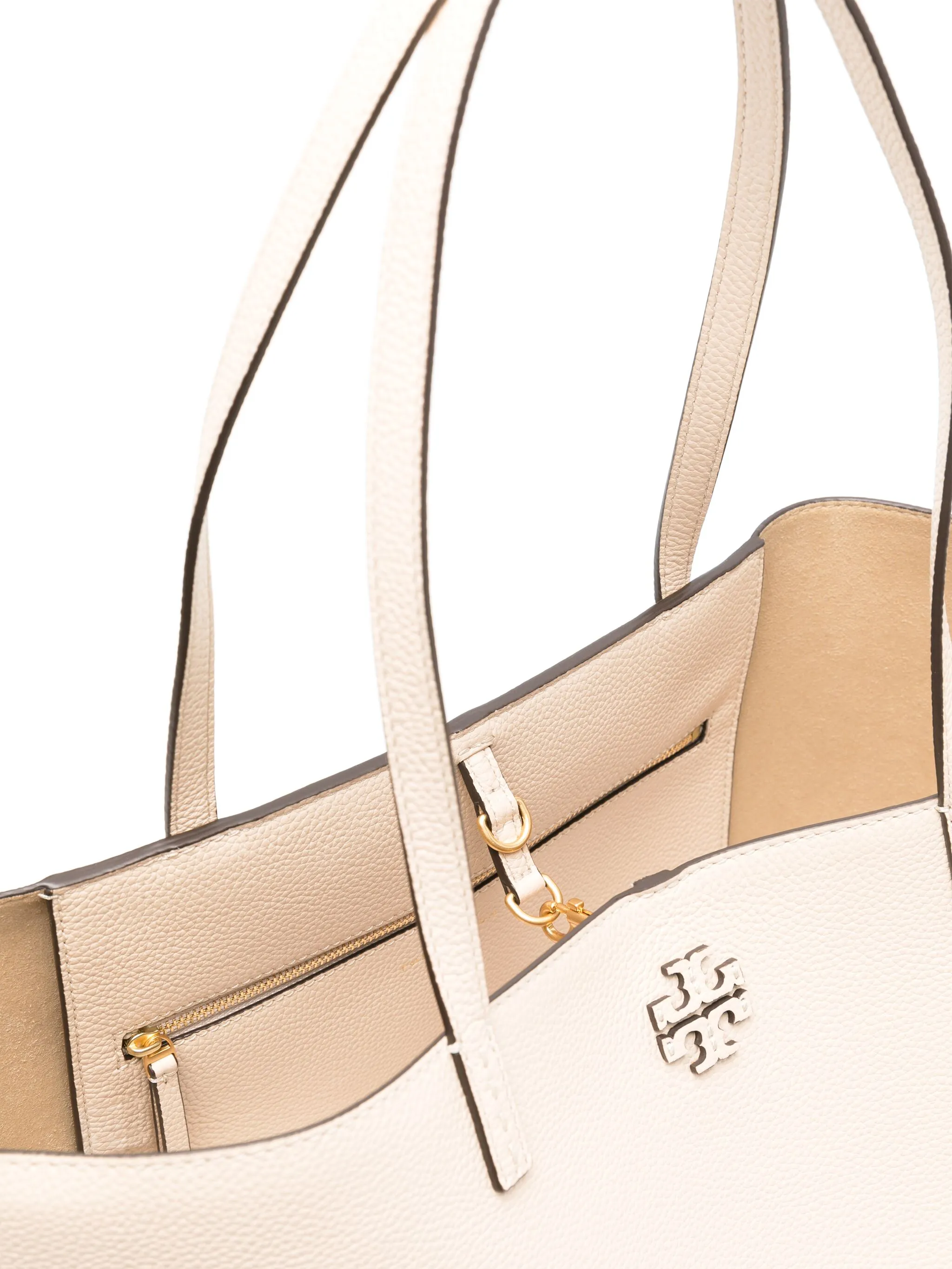 Tory Burch McGraw Double-T Tote Bag Colour: Neutrals