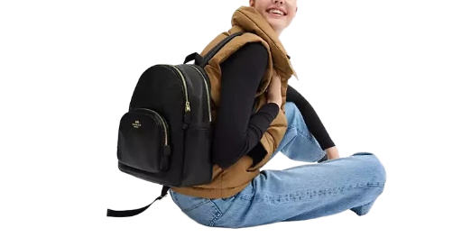 Coach Court Backpack Colour Gold Black