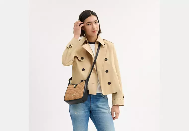 Coach Hadley Mini Crossbody Bag Toast Black