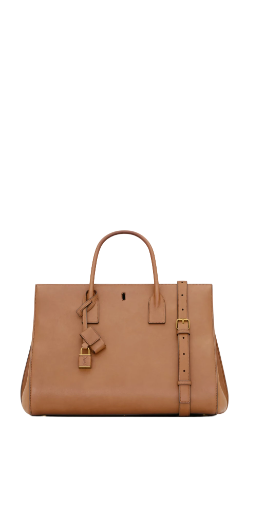 YSL SAC DE JOUR In Leather - Large Toasted Brown