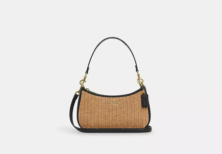 Coach Teri Shoulder Bag Colour Toast Black
