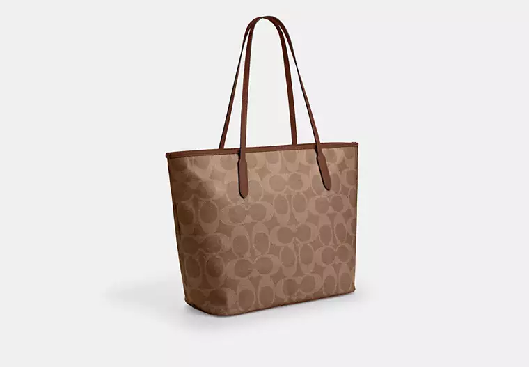 Coach Large City Tote Bag In Maxi Signature Canvas