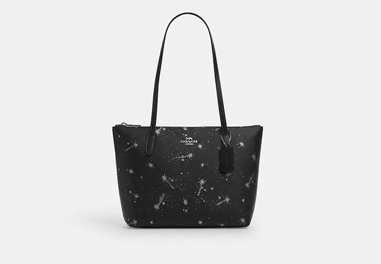 Coach Fiona Zip Tote Bag with Star Print