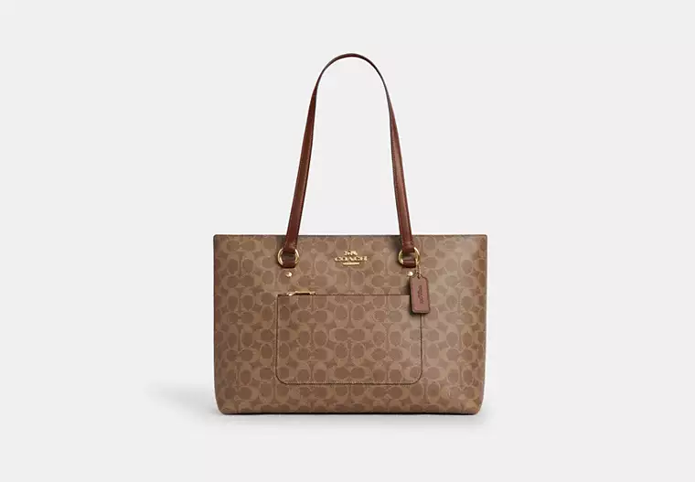 Coach Station Tote Bag In Signature Canvas