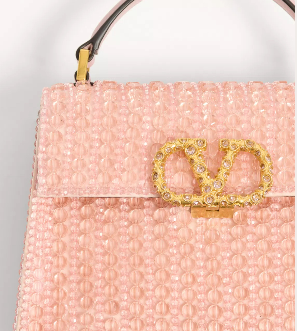 Valentino Garavani Mini Vsling Embroidered Handbag With Jewel Logo - 9TD - Vintage Rose/Water Rose