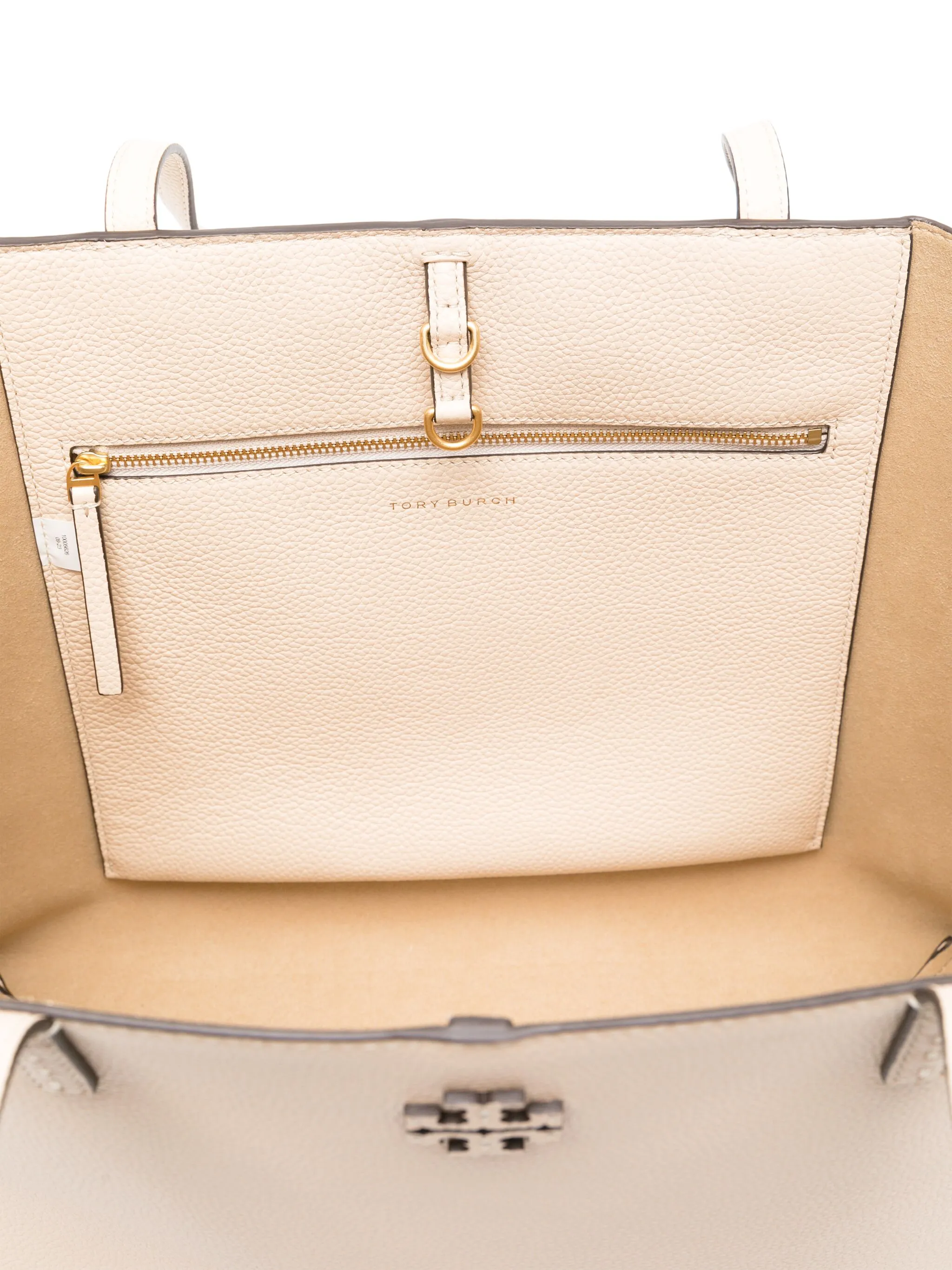 Tory Burch McGraw Double-T Tote Bag Colour: Neutrals