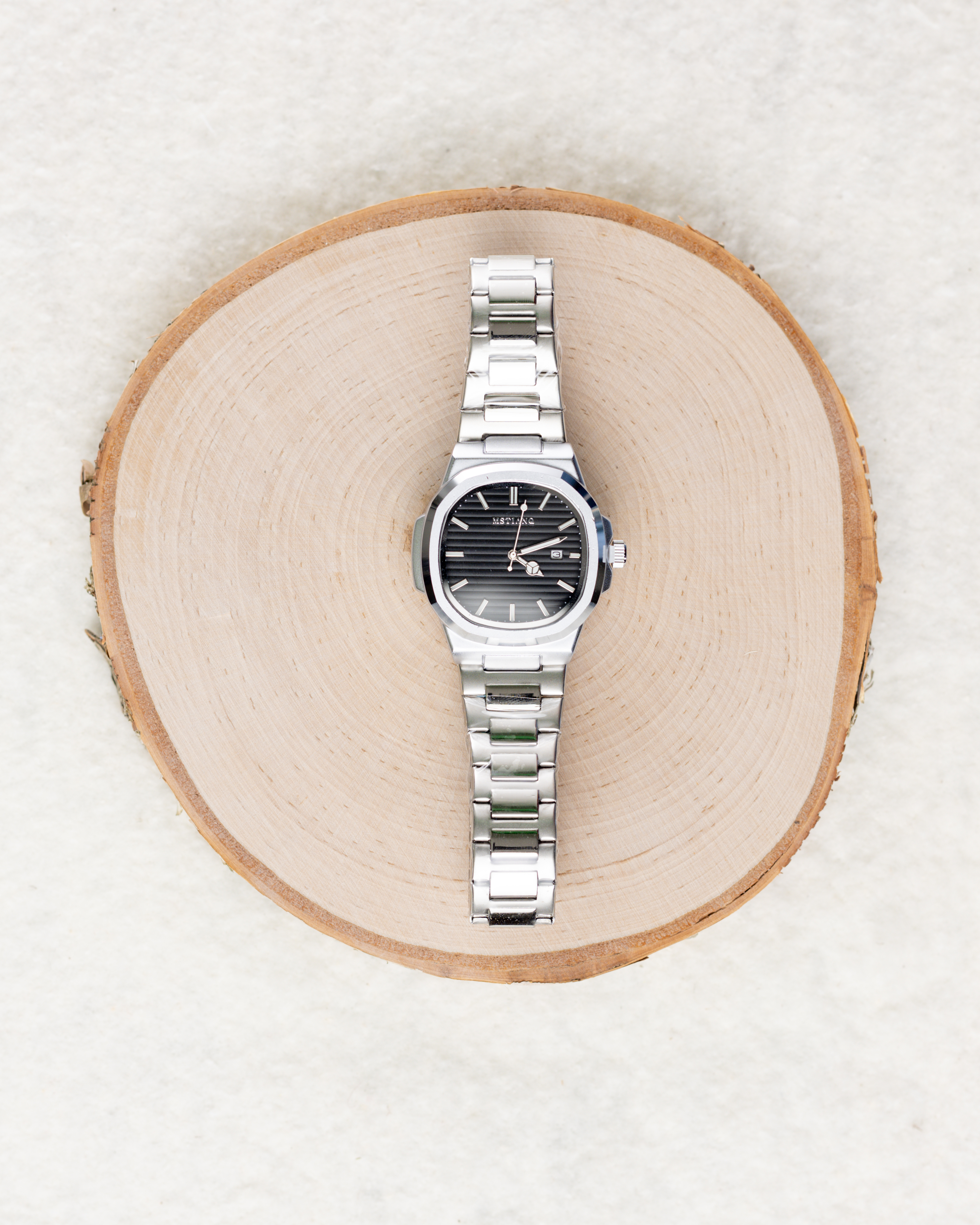 Mstianq Silver Stainless Steel Watch