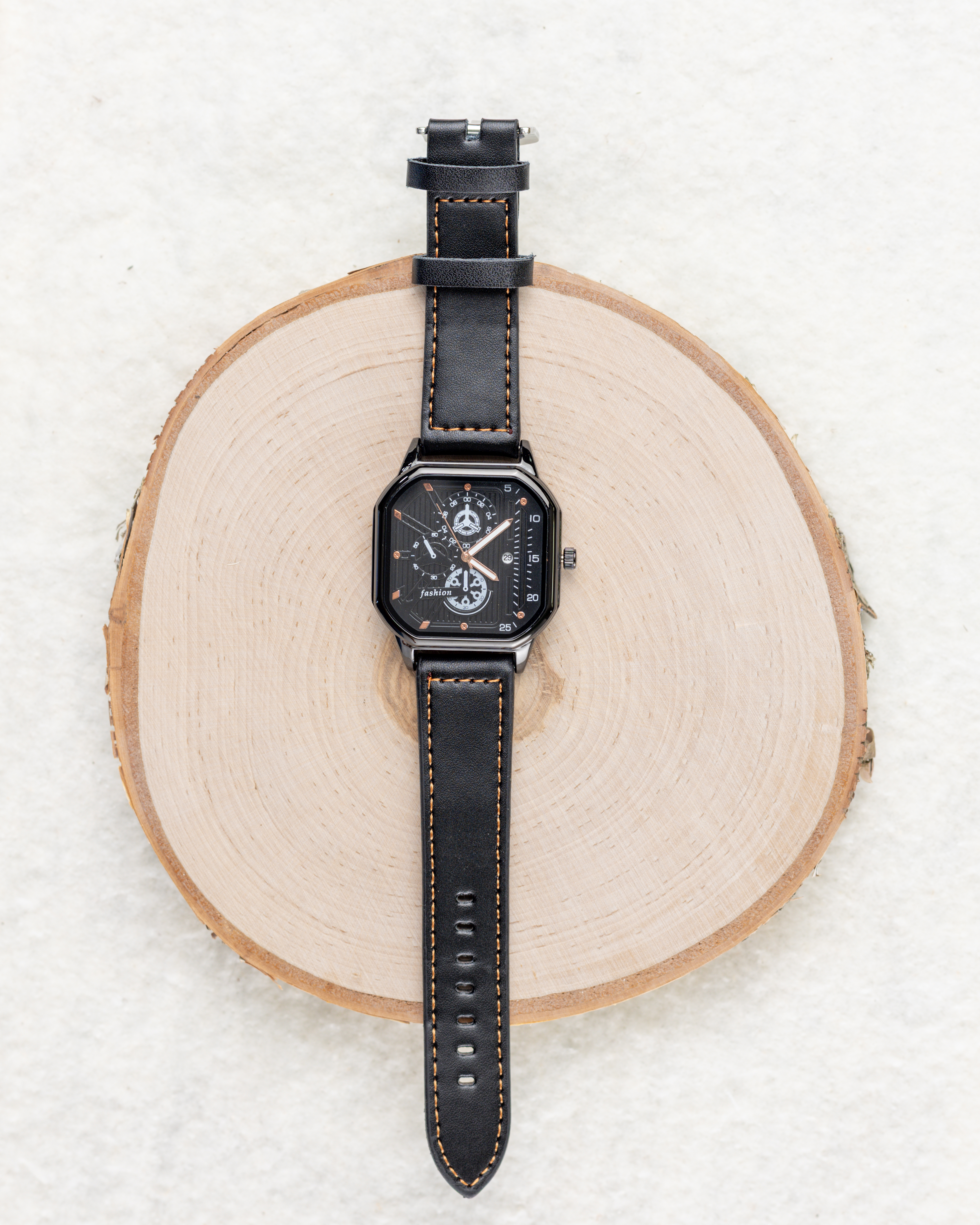 Fashion Black Square Chronograph Watch