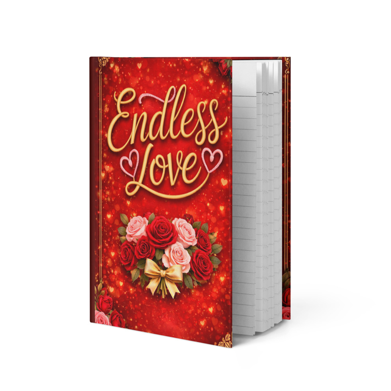 Endless Love Hardcover Matte Journal | Romantic Lined Notebook for Journaling, Self-Love, Valentine’s Gift, Daily Writing & Reflection