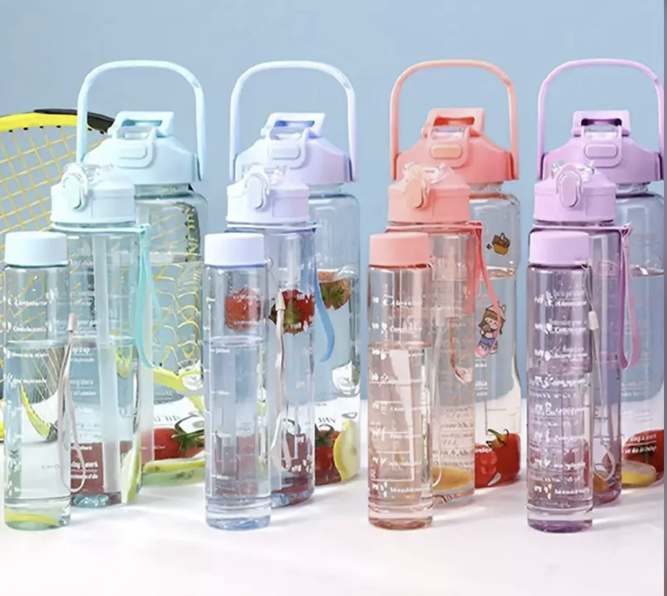 Plastic Transparent 3 set motivational bottle