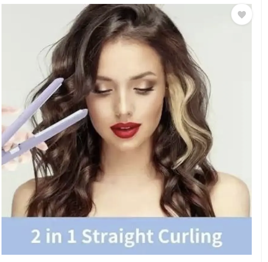  Mini Hair Straightener Crimper Flats Iron 