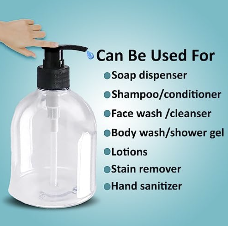 Handwash Transparent Empty Bottle  250 ML